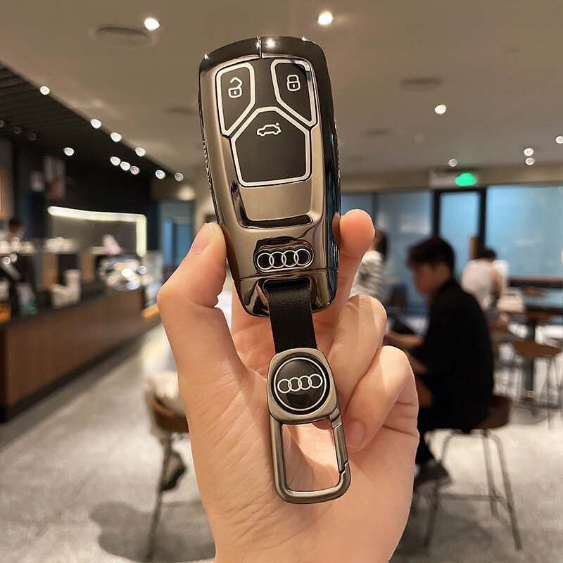 Кейс для ключей Audi с узором бизнес-пистолет и кожаной пряжкой для модели A4L
