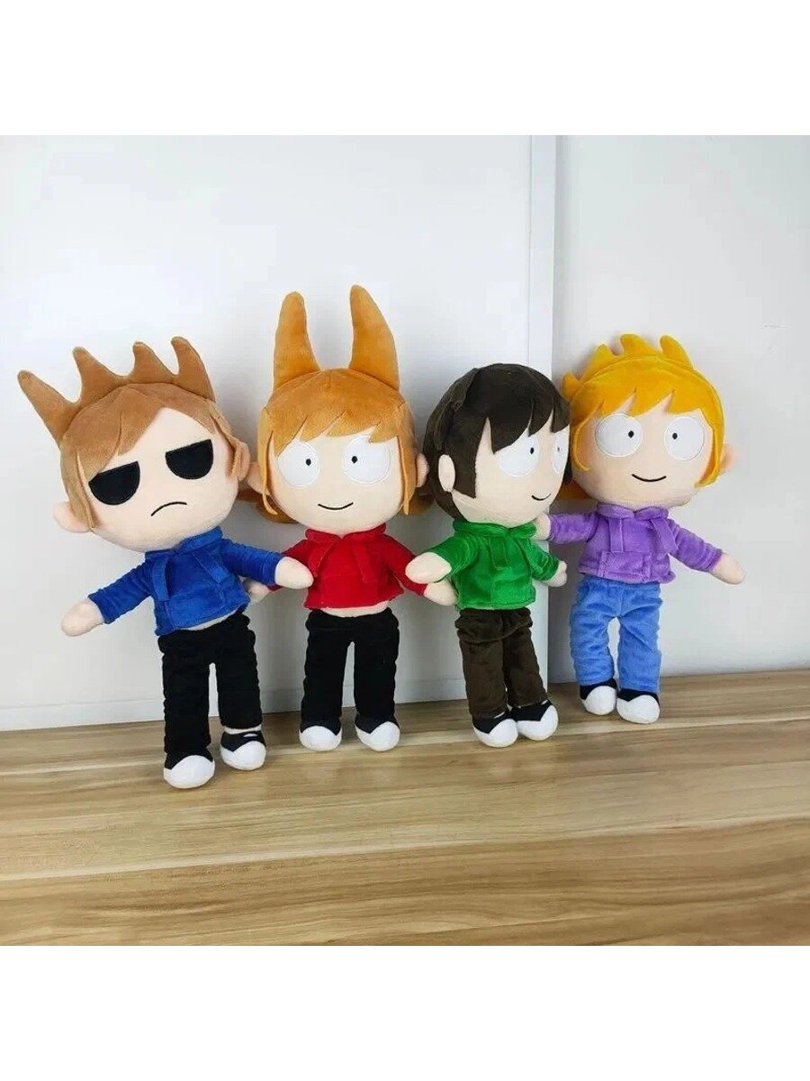 Мягкая игрушка Eddsworld Exclusive в виде персонажа из мультфильма для декорации дома, фиолетовая.