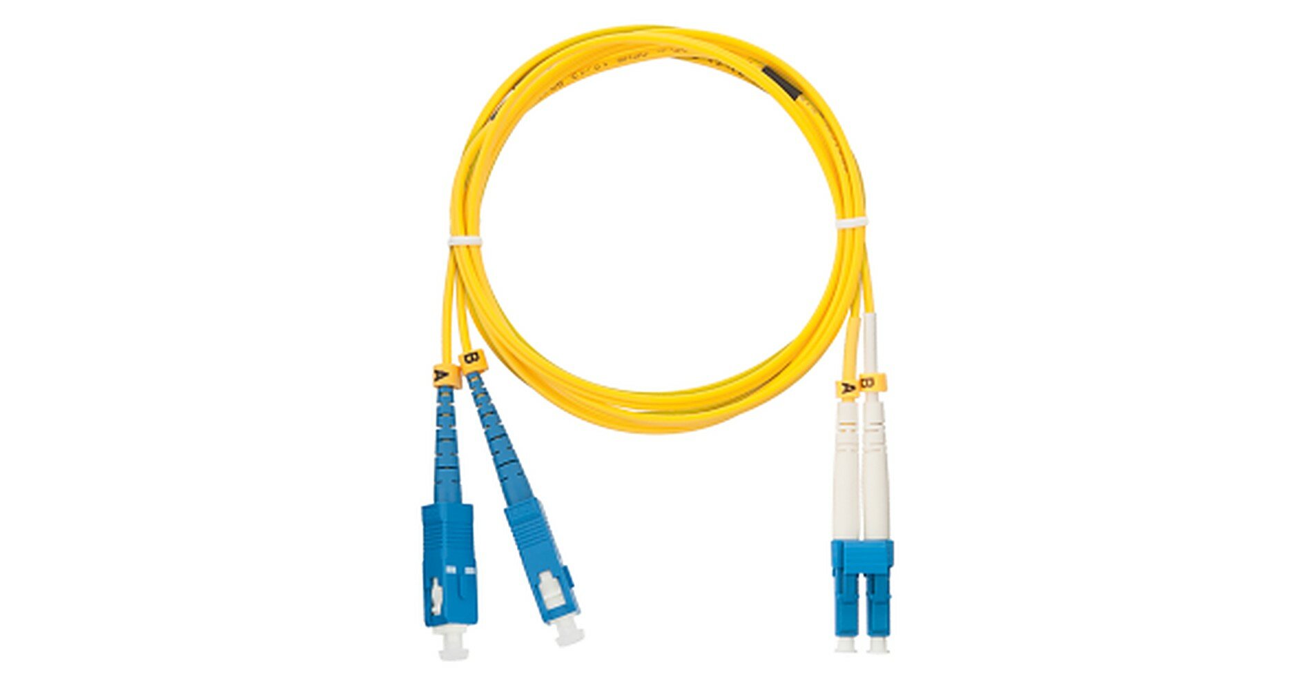 Оптический патч-корд NIKOMAX NMF-PC2S2C2-SCU-LCU-001 — SC/UPC-LC/UPC, дуплекс, 0.1 м