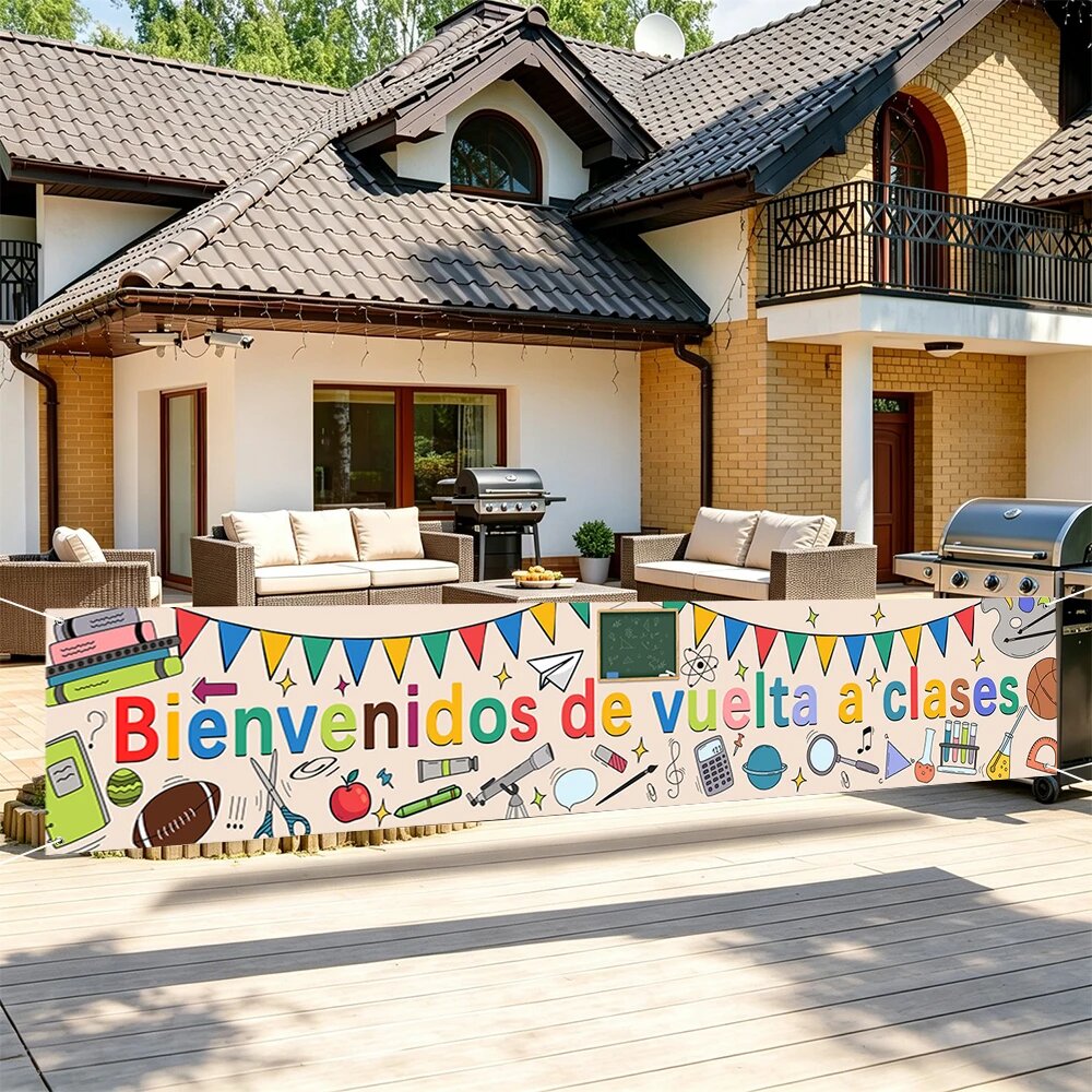 Баннер "Добро пожаловать обратно в школу" OURFETE 50x300cm