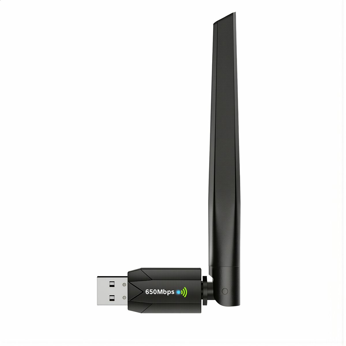 Прочный надёжный корпус из качественного пластика беспроводной USB адаптер Wi-Fi 600 Мбит/с двухдиапазонный без драйвера, 650M двойной диапазон сетевой адаптер, без драйвера, в цветной коробке