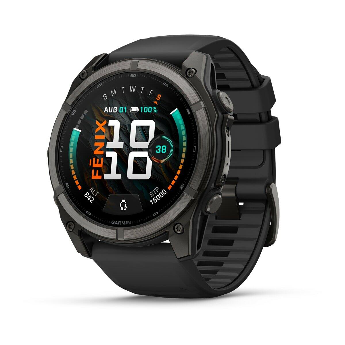 Умные часы Garmin Fenix 9, 51mm, Carbon DLC, Black (010-04763-11)