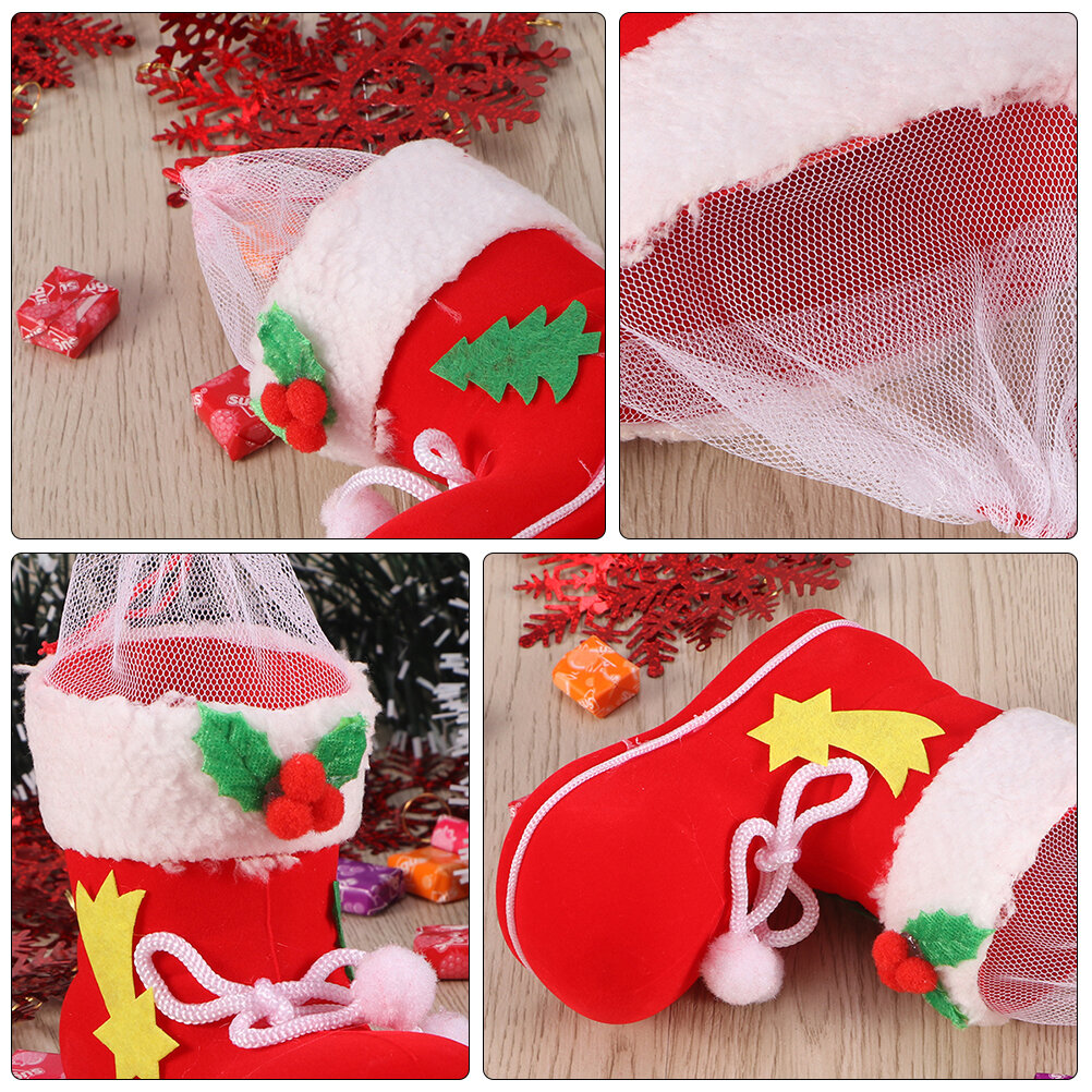 4 Штуки Новогодние Сапожки Для Подарков И Украшений 12x12 Cm