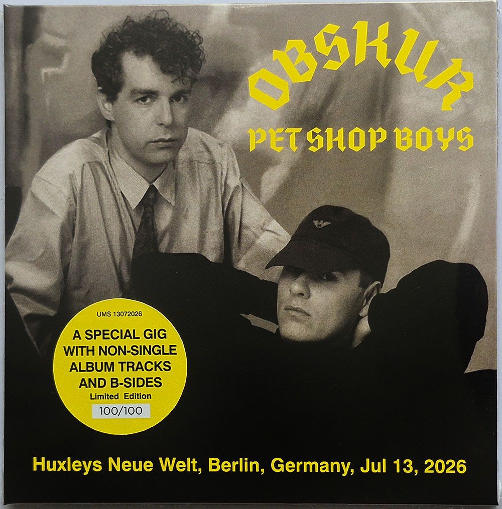 Pet Shop Boys OBSKUR Live in Berlin Huxleys Neue Welt 2026 2CD set (компакт диск)