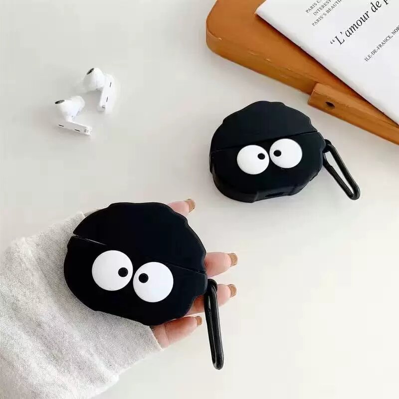 Мягкий силиконовый чехол для Miniso K66 Pro 2 беспроводных наушников, анти-ударный, мультяшный дизайн, угольный шарик