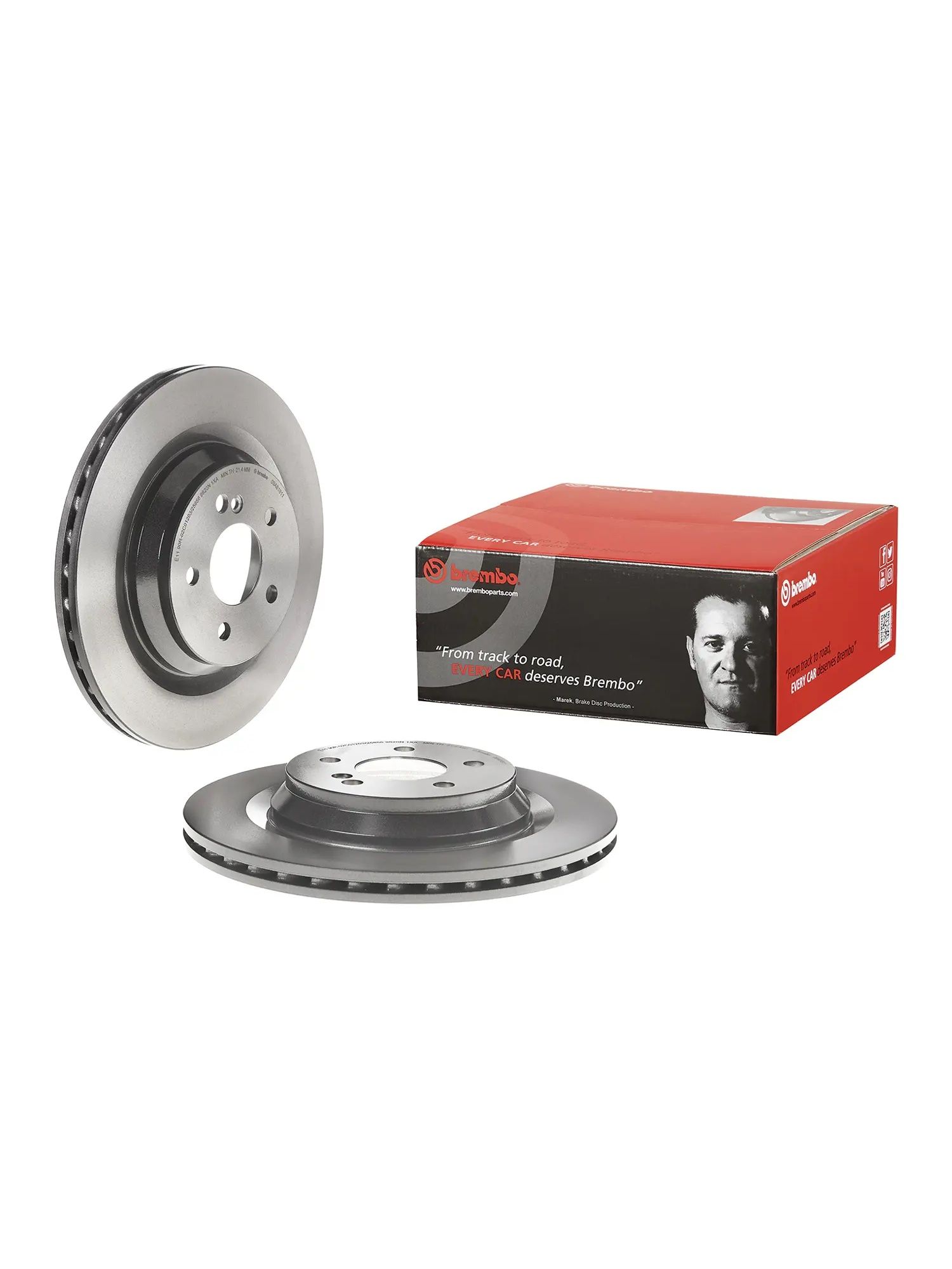 Диск тормозной вентилируемый задний BREMBO (09. A818.11) Prime UV Coated