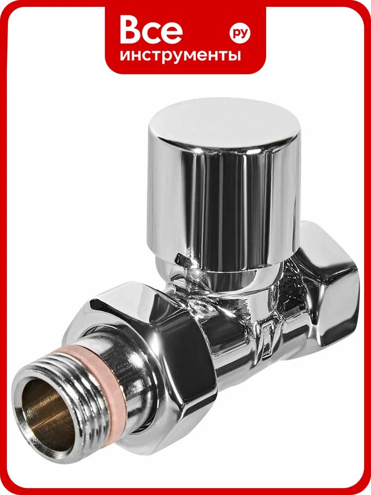 Клапан запорно-балансировочный Design хром, прямой STOUT SVLD-0001-000015C RG00943679CP1N