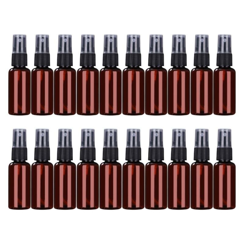 Флакон ПЭТ коричневый с дозатором и крышкой, 30ml