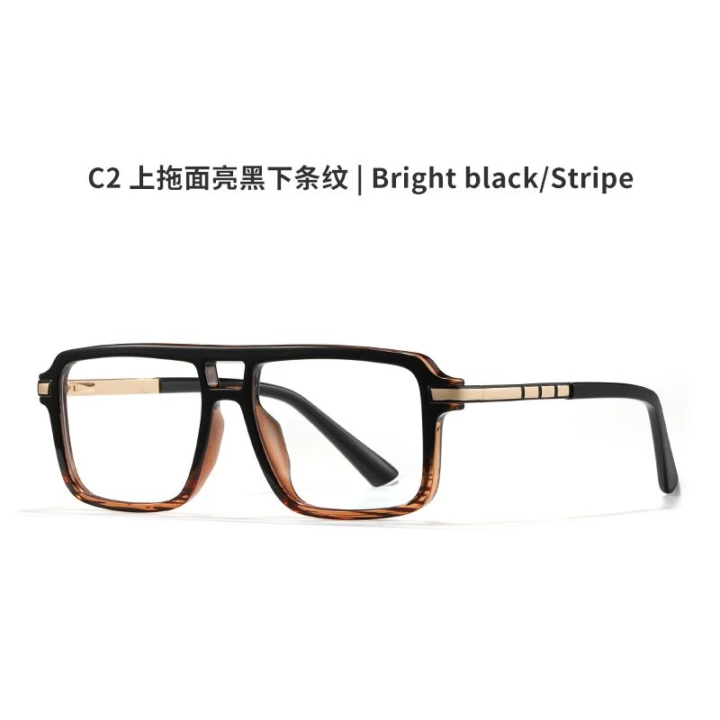 CCspace квадратные очки для чтения больших размеров для мужчин C2Blackleopard, Myopia150