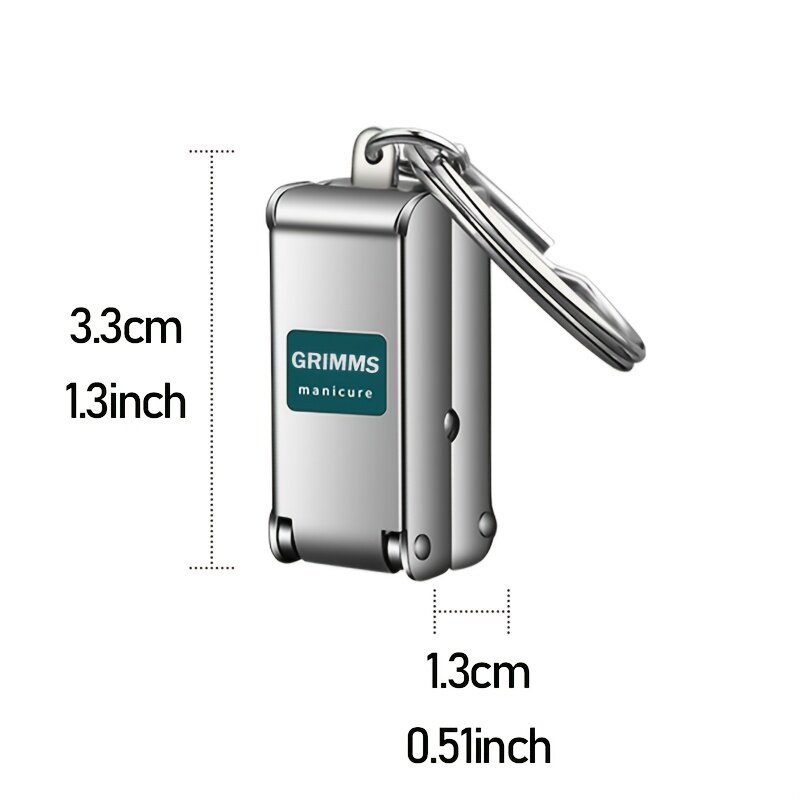 Складные кусачки для ногтей из нержавеющей стали с пилочкой, компактный портативный инструмент в форме чемодана, лезвие под углом 25°, эргономичный дизайн, устойчивость к коррозии, 1 шт.