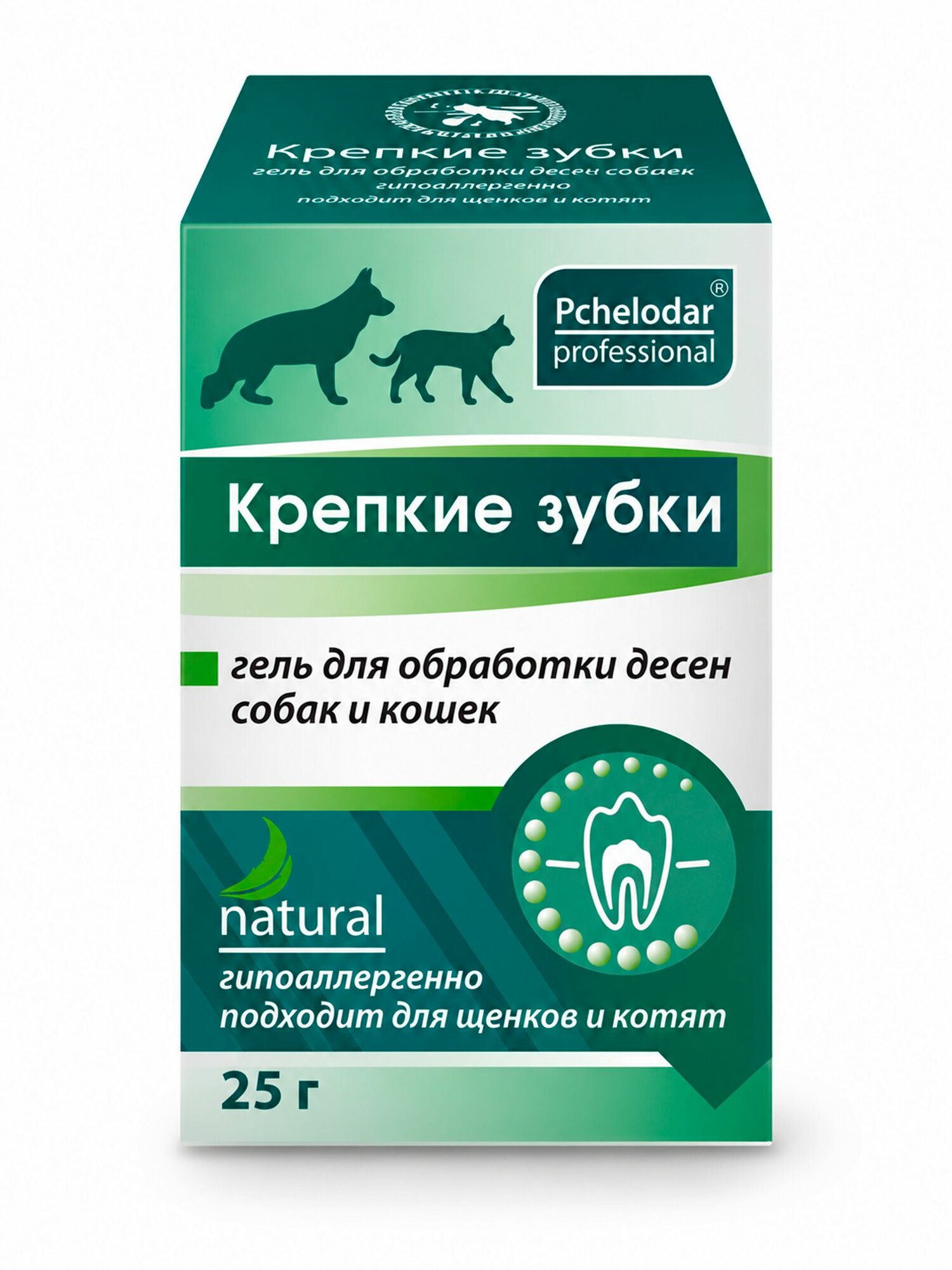 Крепкие зубки гель для обработки дёсен собак и кошек (Pchelodar),25г