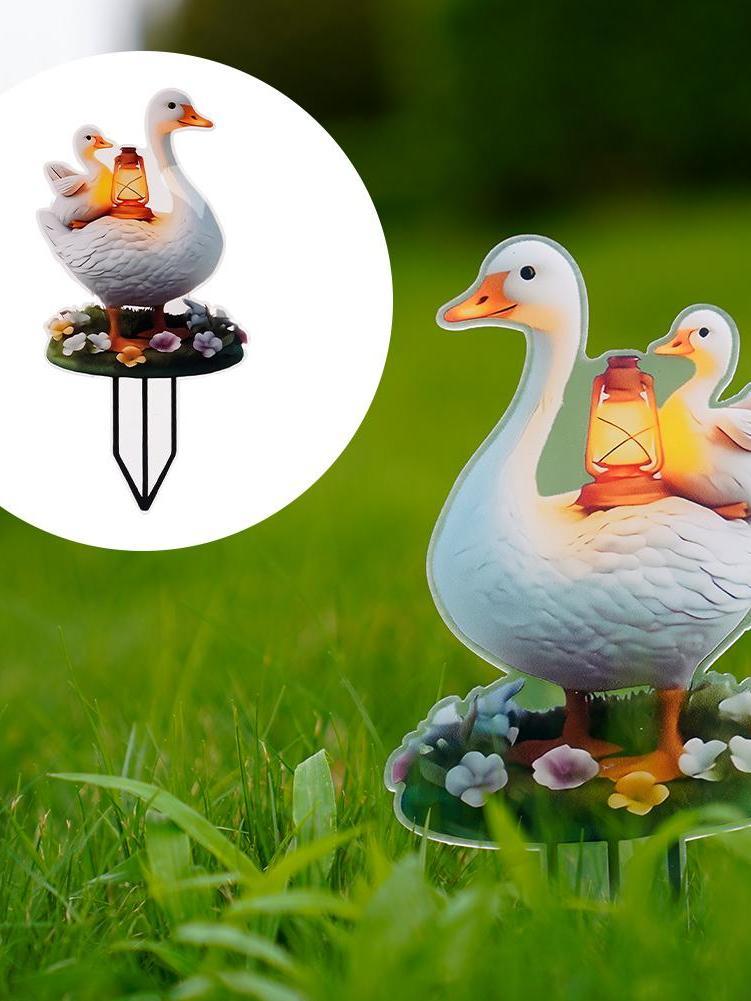 Садовый декор фигурка "Милая уточка" 2D, акриловая накладка для сада и дачи