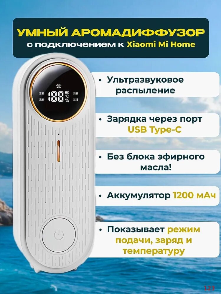Ароматизатор для дома умный автоматический аромадиффузор Smart Aroma Diffuser JD01 с подключением в приложении Xiaomi Mi Home