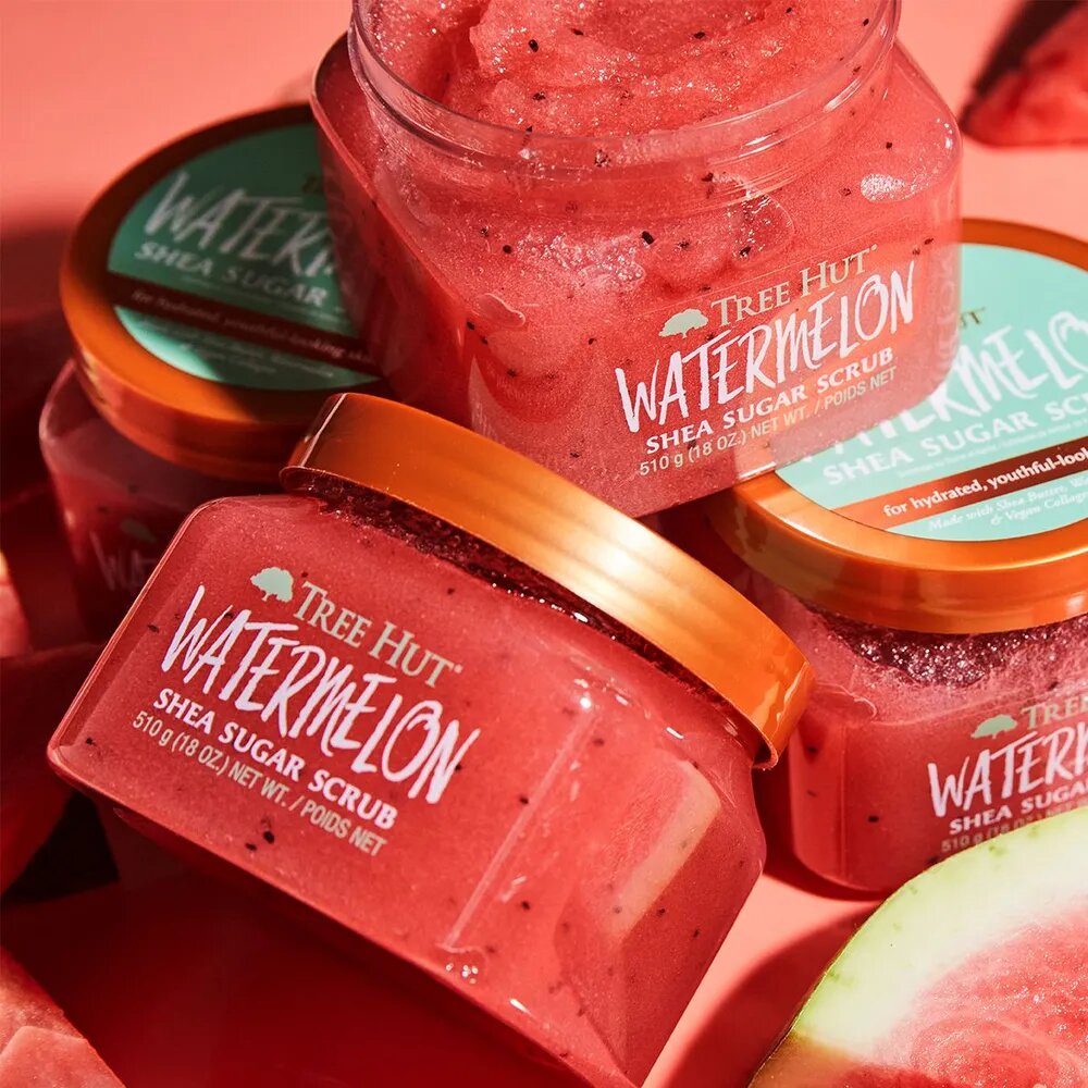 Сахарный скраб для тела с ароматом арбуза Tree Hut Watermelon