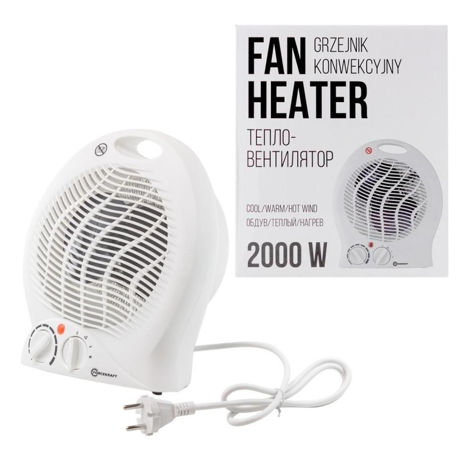 Тепловентилятор Forcekraft 220-240v, 1000/2000w, 3 режима FK-FH04(52595)