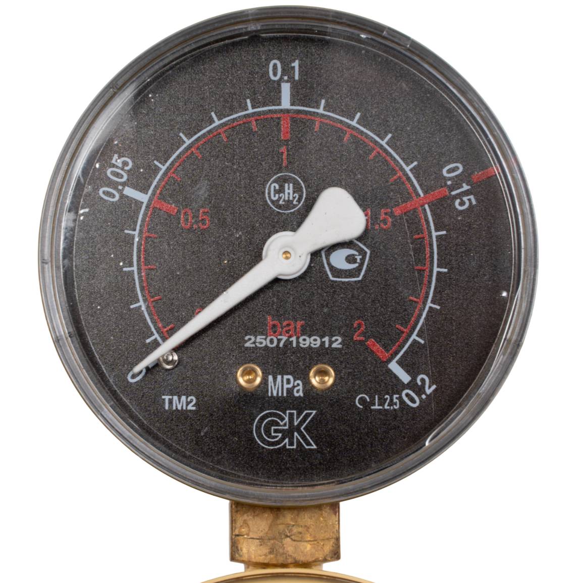 Манометр ацетиленовый KRASS 20/31,5 МПа, 63 мм, G1/4"