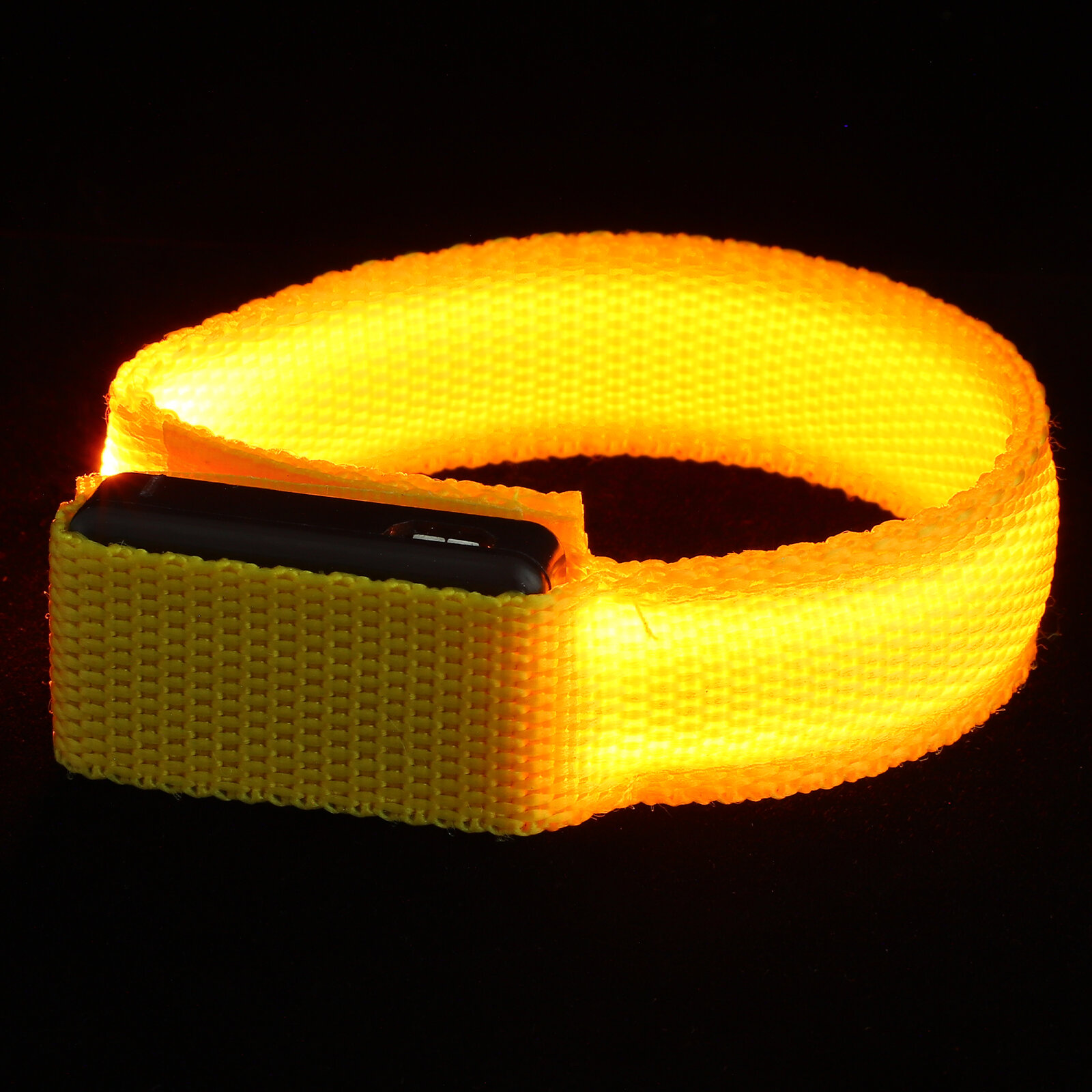 Светящийся Браслет LED Подзарядка Через USB Время Использования 1-2 Часа Размер 23.5X2 См Желтый Цвет