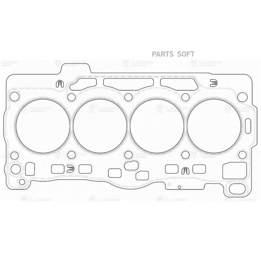 Прокладка ГБЦ для а/м VW Polo Sedan (10-)/Jetta (11-)/Golf VII (12-) 1.6i [CWVA] (LES 11806) от официального дистрибьютора, LUZAR, артикул LES11806
