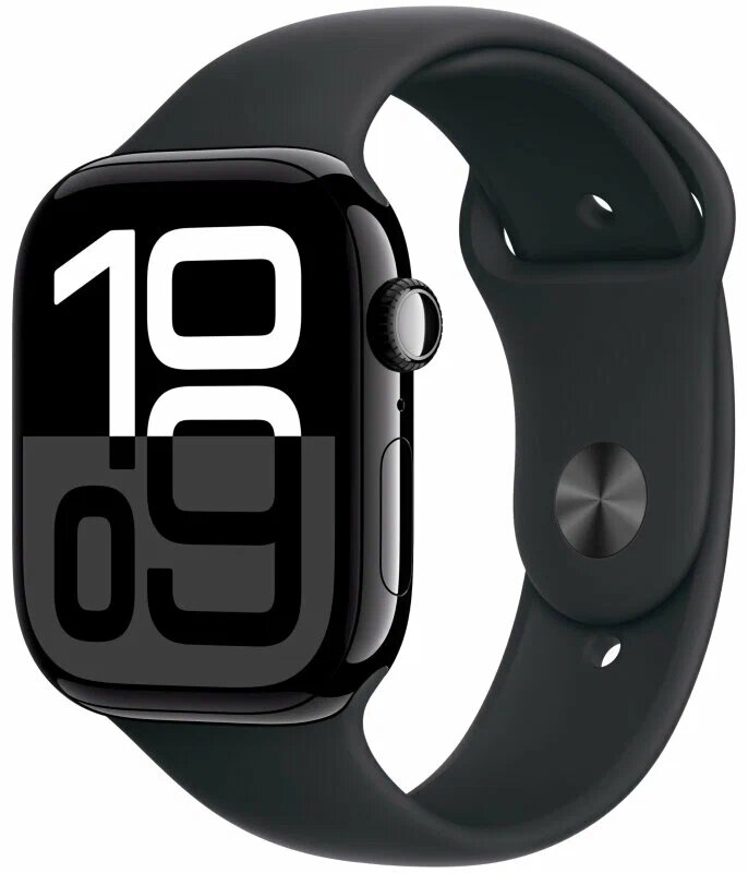 Apple Watch Series 10 46mm Jet Black Sport Band (S/M) LL