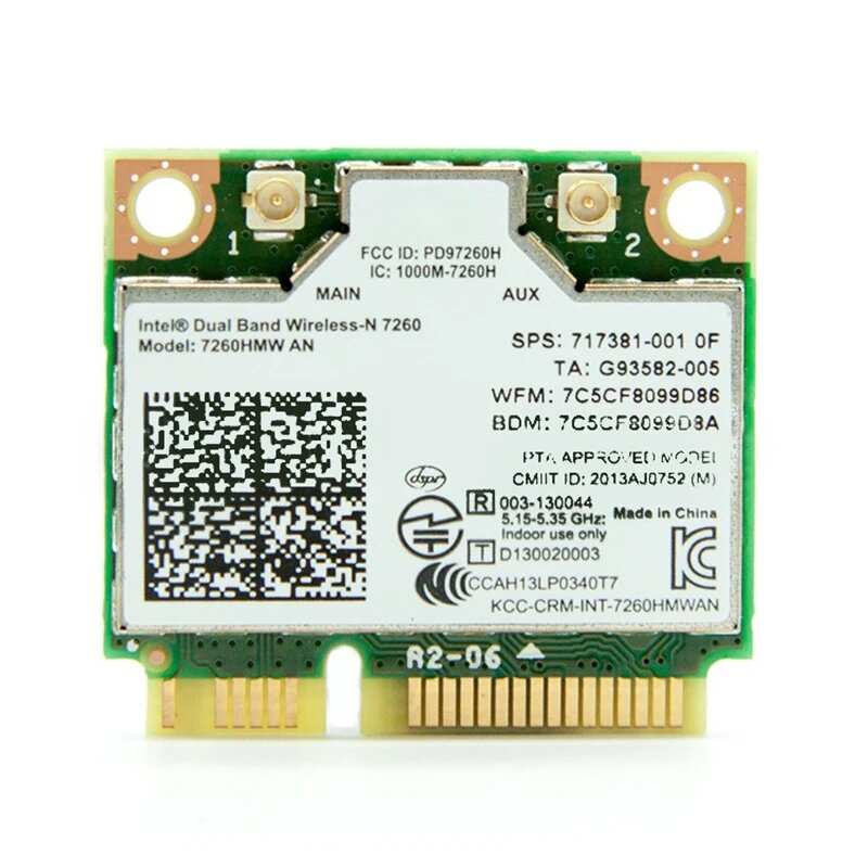 Мини-карта Wi-Fi AC 7260 Bluetooth 4.0