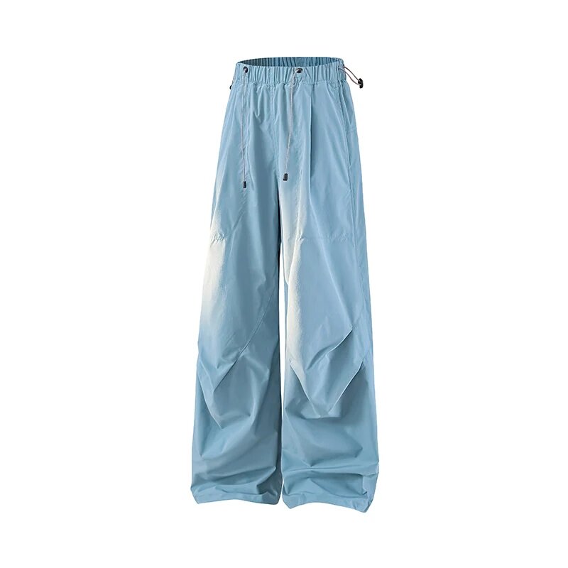 Женские свободные брюки Ippolich из полиэстера Голубой, XXL(72 kg-80 kg), Синий, Lake Blue
