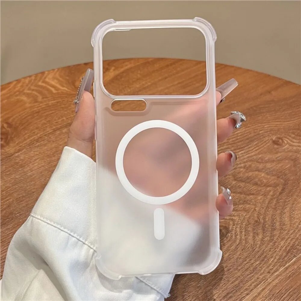 Модный матовый мягкий прозрачный магнитный противоударный чехол для Xiaomi 17 pro, Белый, WHITE