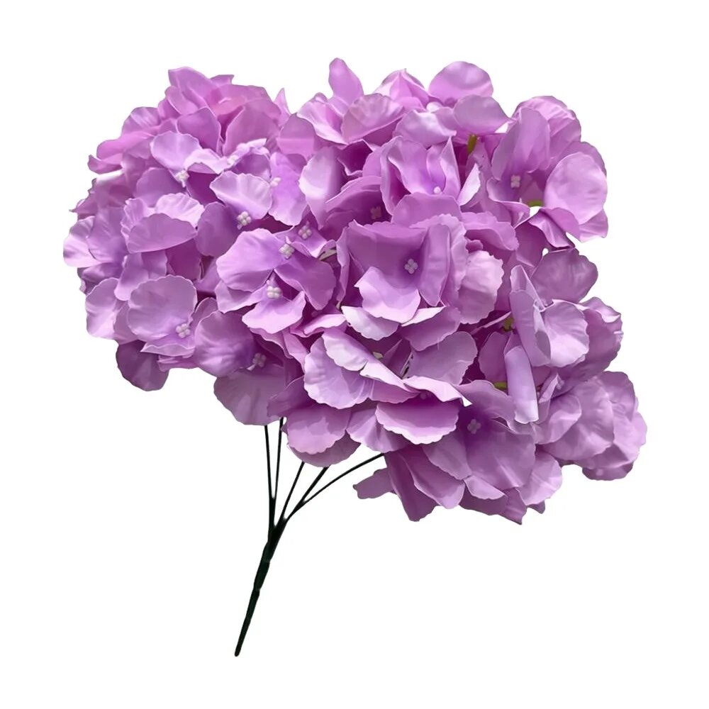 Искусственные гортензии шелковые 5 голов 40см Фиолетовый, Purple