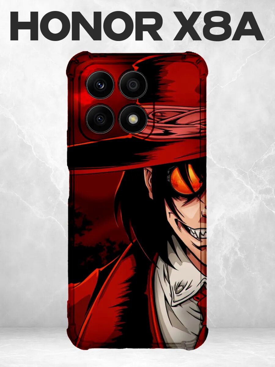 Чехол на Honor X8A Хеллсинг Алукард шляпа