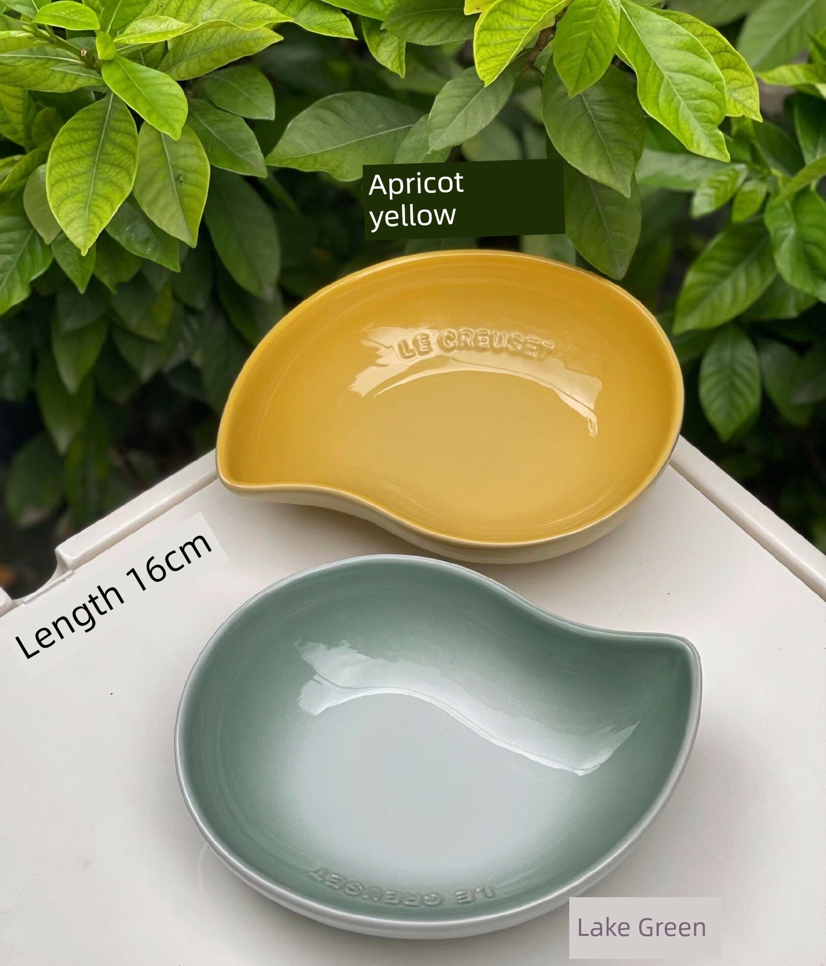 Le Creuset Flower Season Series Средняя Чаша с Дождевыми Каплями, Абрикосово-Желтый, 1 Шт Керамическая Посуда