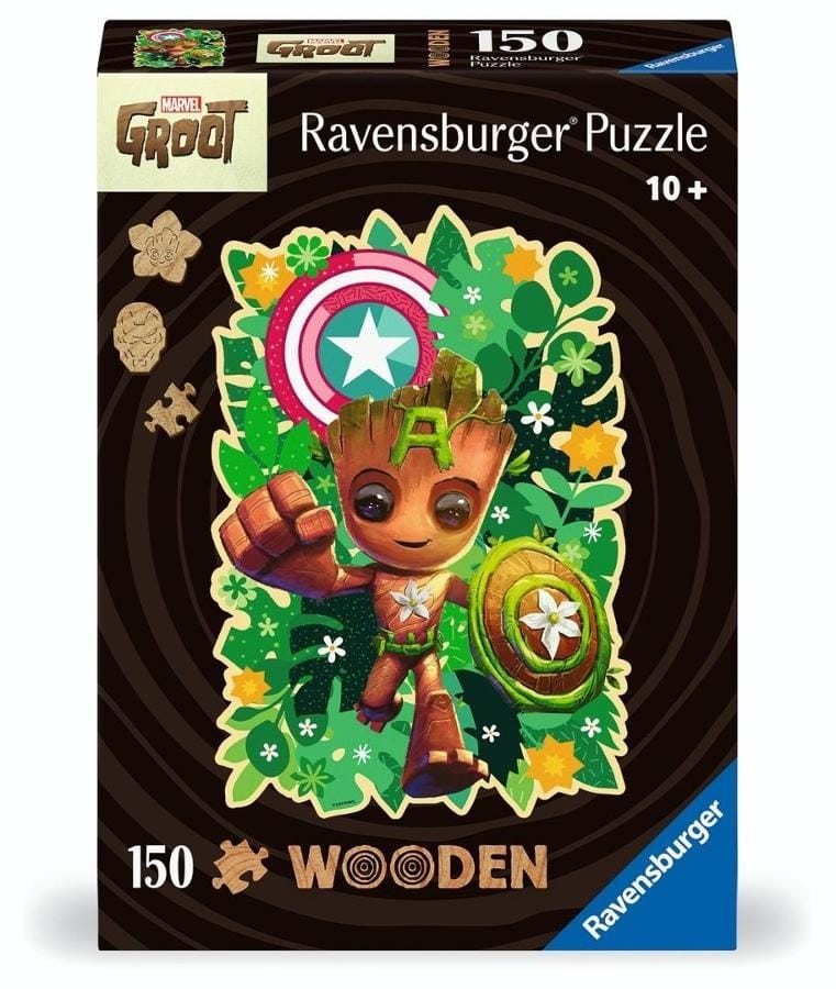 Пазл Ravensburger Marvel, Groot, деревянный, 150 элементов, разноцветный