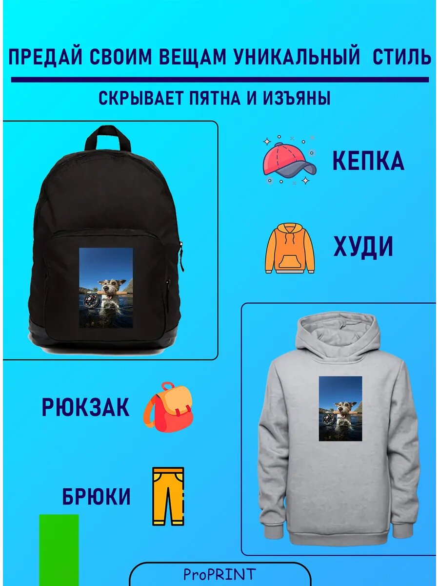 Термонаклейка на одежду рыбалка — фото 1
