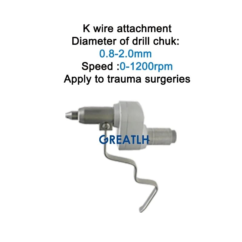 GREATLH Многофункциональная электрическая костная дрель Серый, 1pc K Wire Attach