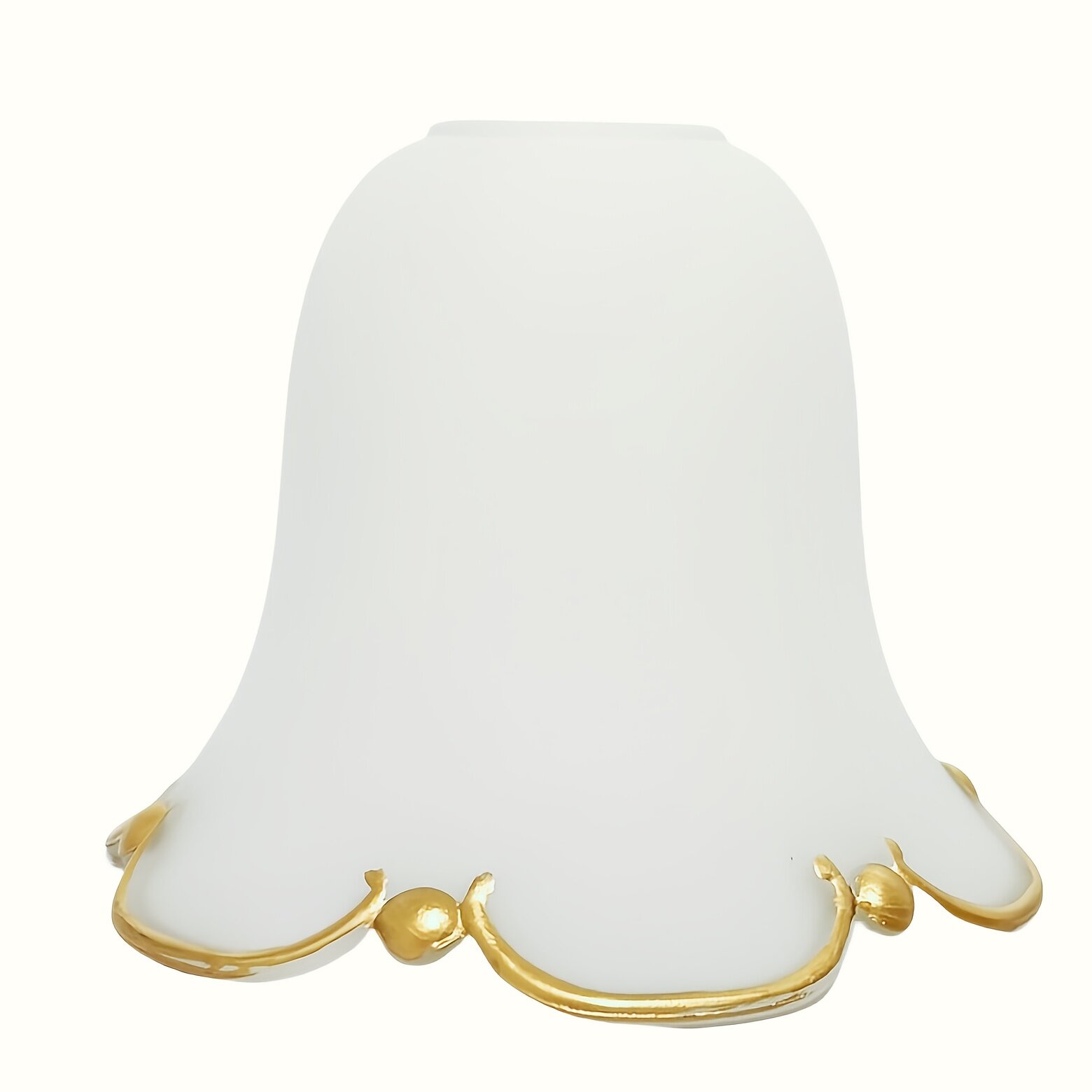 Абажур стеклянный сменный с цветочным узором, 1 шт, белый, для подвесных светильников, напольных ламп, люстр и настенных бра