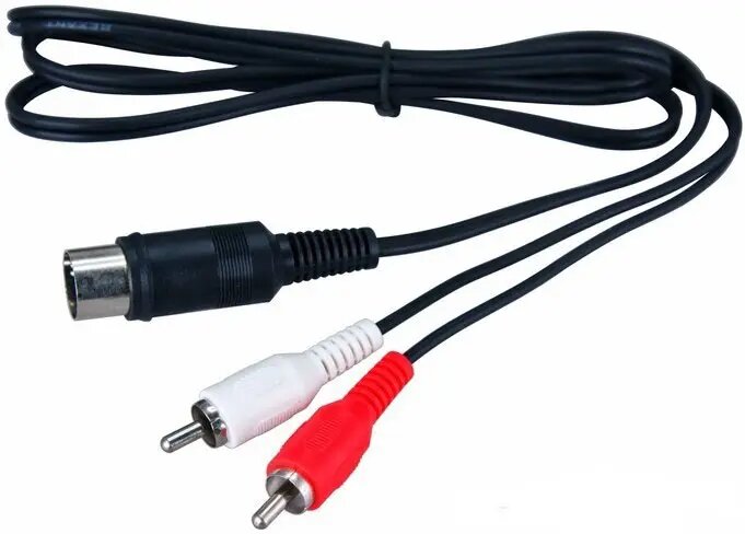 Шнур Rexant, штекер DIN 5PIN - 2 штекер RCA, 1.2 м {17-2512-4}