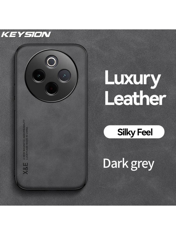 Чехол KEYSION роскошный ретро из искусственной кожи для VIVO iQOO Z10 5G, мягкий силикон+поликарбонат, противоударная защита, стильный аксессуар для смартфона ретро дизайн противоударный кейс