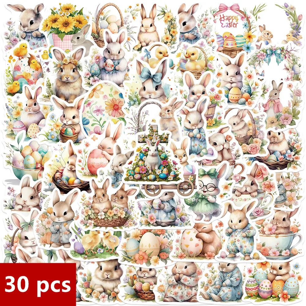 Набор стикеров TouchFIVE мультяшные животные 10/30/50 шт 30PCS