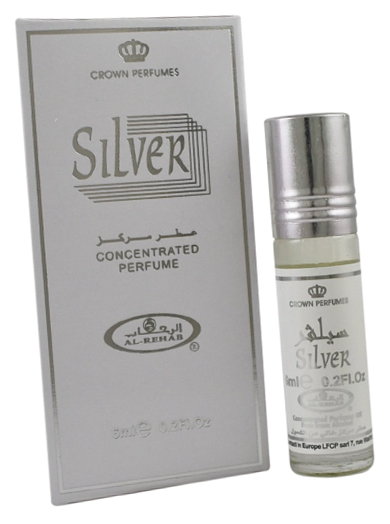 Аль Рехаб Серебро на масляной основе роллер 6 мл для мужчин и женщин - Al Rehab Silver
