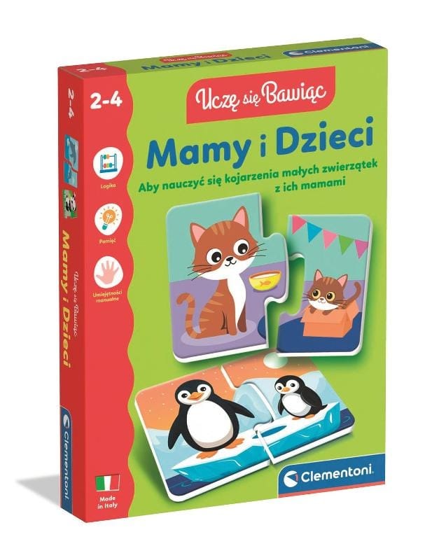 Пазл Clementoni Учусь играя, Мамы и дети, развивающая головоломка для детей