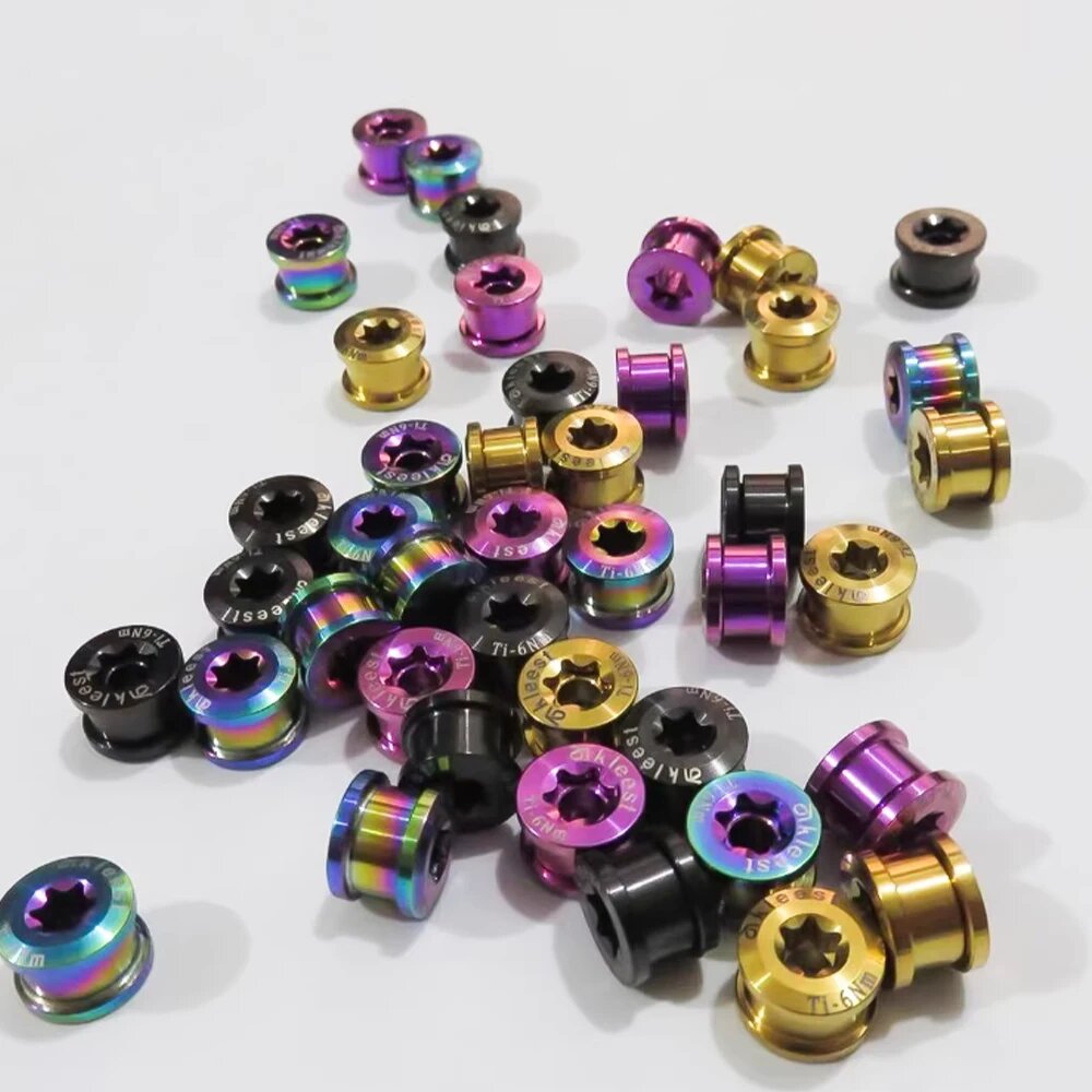 Болты из титанового сплава для велосипедной звездочки 5.0mm, Colorful
