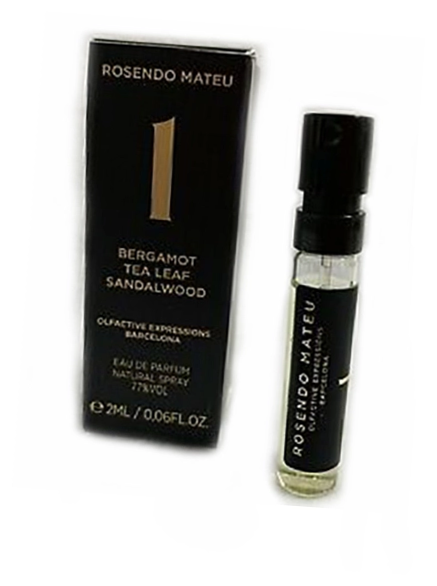 Rosendo Mateu No1 Bergamot Tea Leaf Sandalwood / Бергамот Чай Сандал - миниатюра парфюма 2 мл унисекс