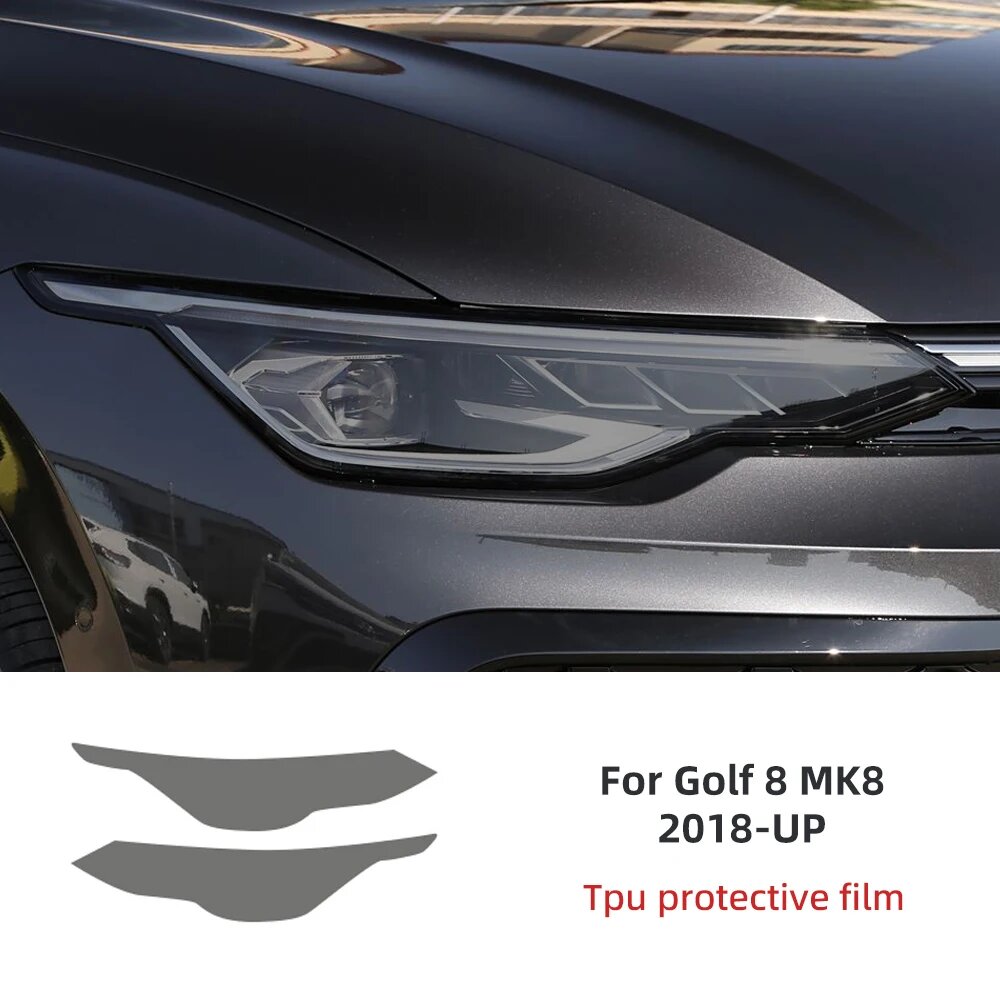 Защитная пленка на фары VW Golf 8 MK8 2018-25, Smoke
