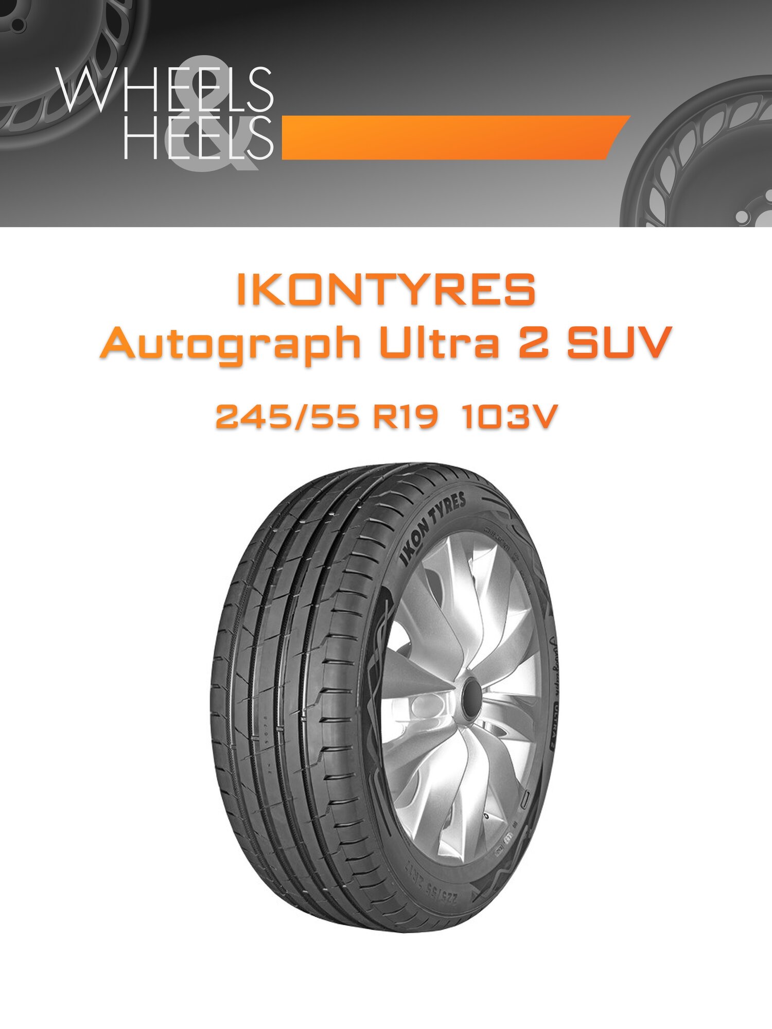 Шина автомобильная IKONTyres Autograph Ultra 2 SUV SUV 245/55 R19 103V SUMMER, летняя, универсальная
