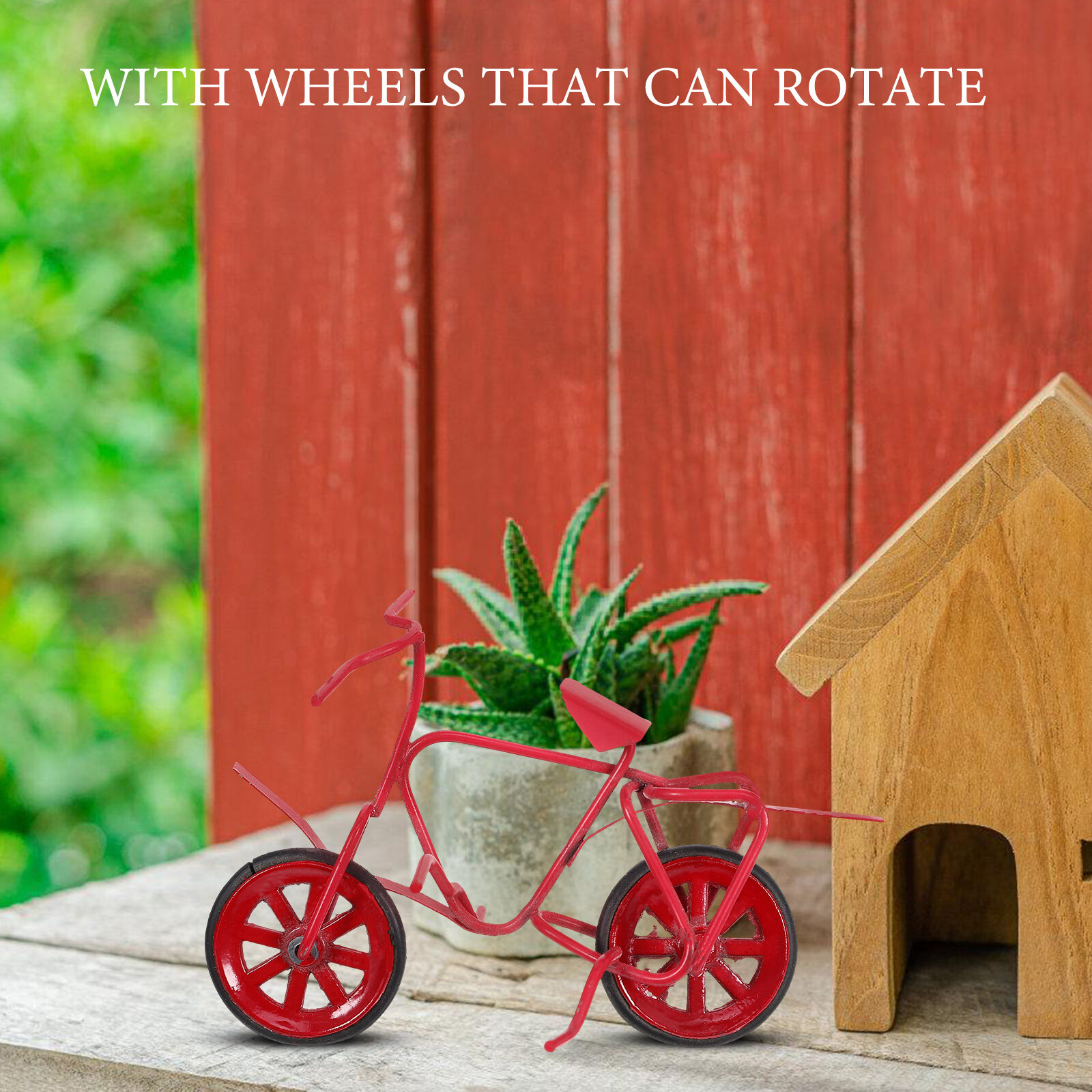 Мини Велосипед Настольная Модель Велосипеда Для Декора Домика Кукол Размер 7.50X5.00X4.00CM