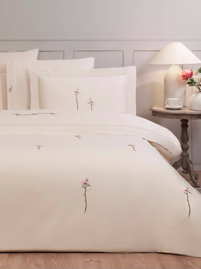 Постельное белье Tivolyo Home NEW CLEMATIS бежевый евро