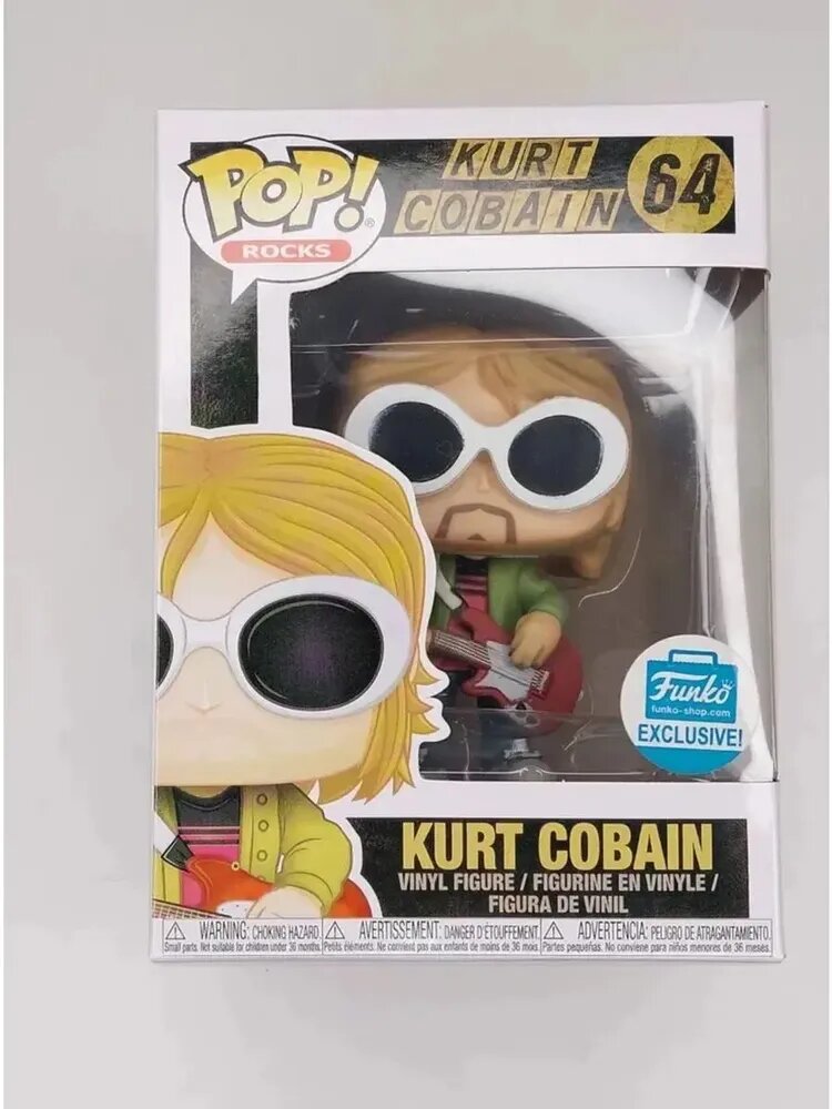 POP! Rocks: Фигурка Курт Кобейн (Kurt Cobain) в очках #64, 10 см