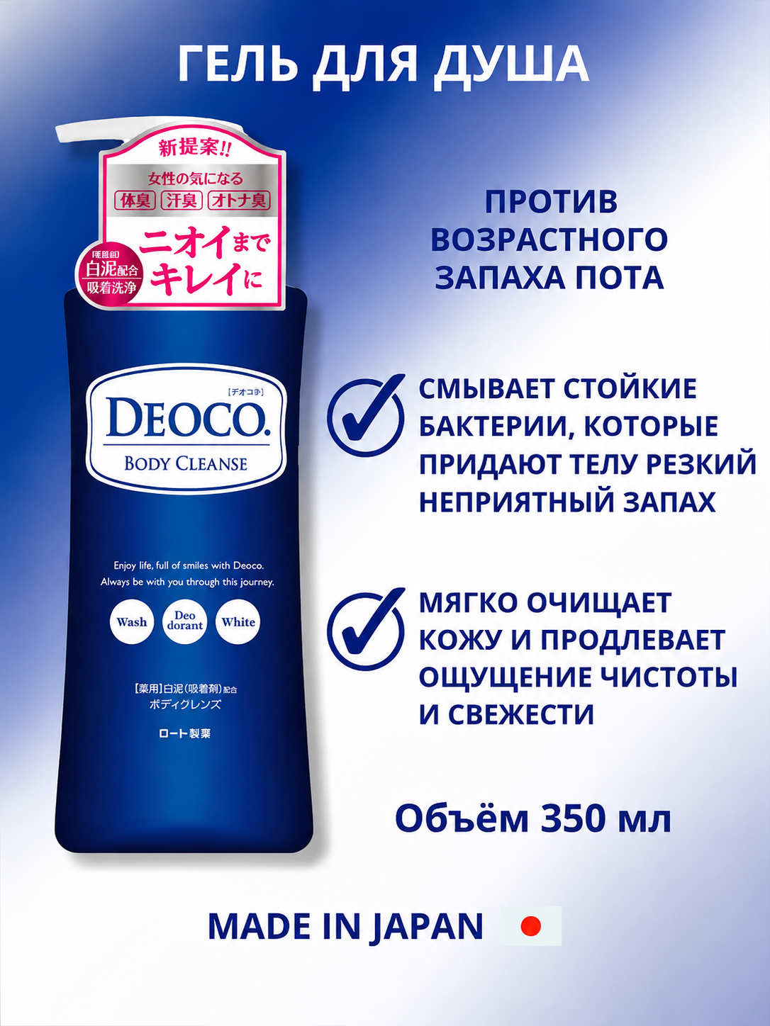 Средство для душа, гель, 350 мл