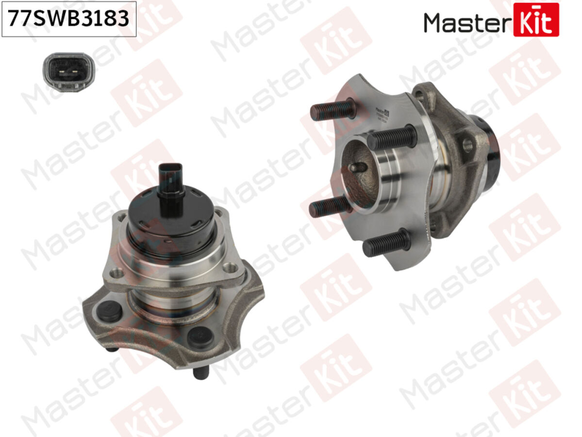 Ступица в сборе с подшипником зад. toyota avensis (_t25_)/corolla (_e12_)/prius (_w1_) 200 (MASTERKIT 77SWB3183)