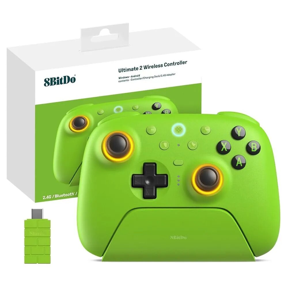 8BitDo Ultimate 2 Wireless 2.4G Gaming Controller с зарядной док-станцией с джойстиками TMR / триггерами эффекта Холла для Windows