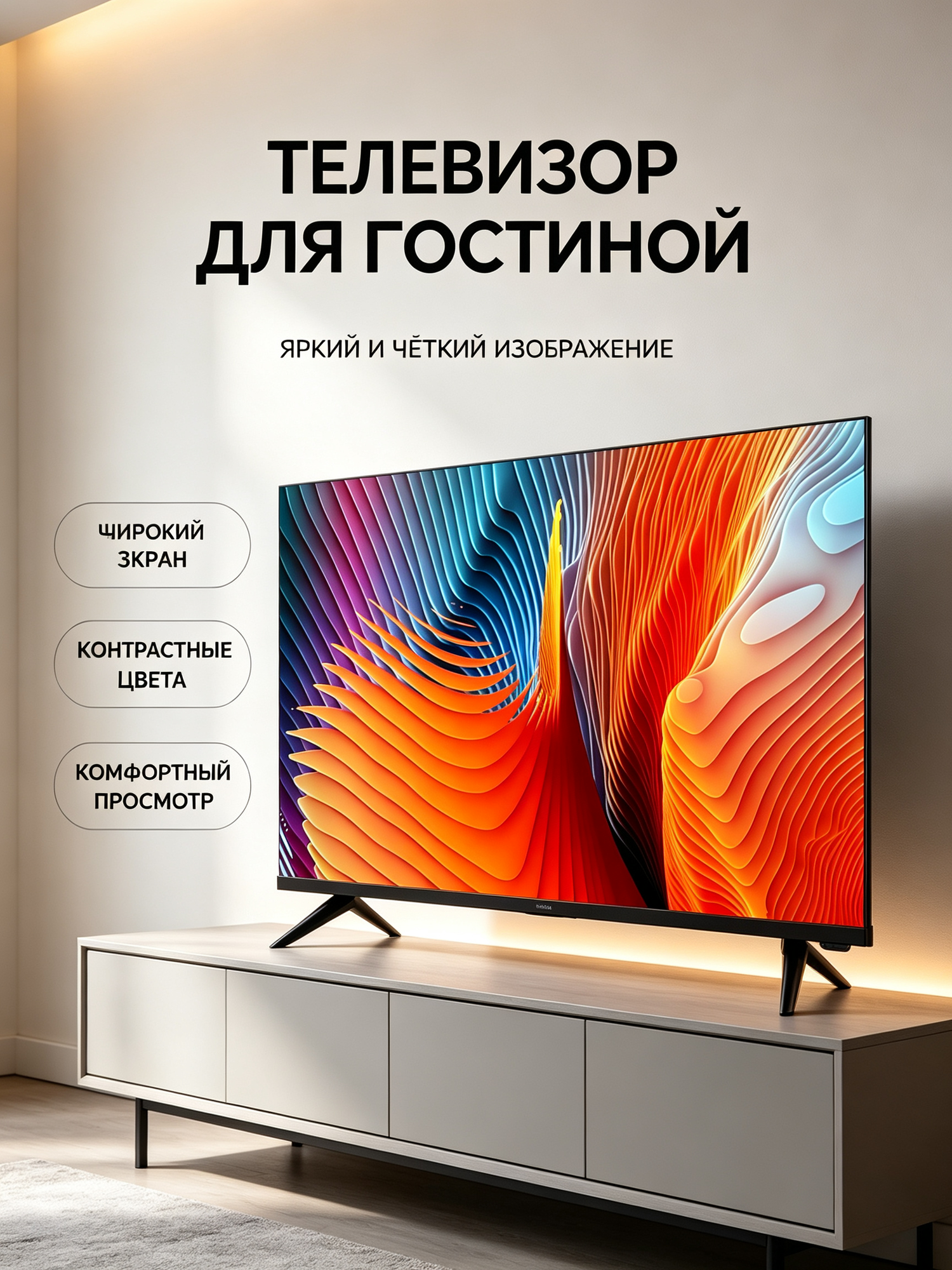 Смарт-телевизор 32 дюйма QLED, ОС Android 14, HD 1366×768, сетевой плоский телевизор для дома, гостиной и спальни