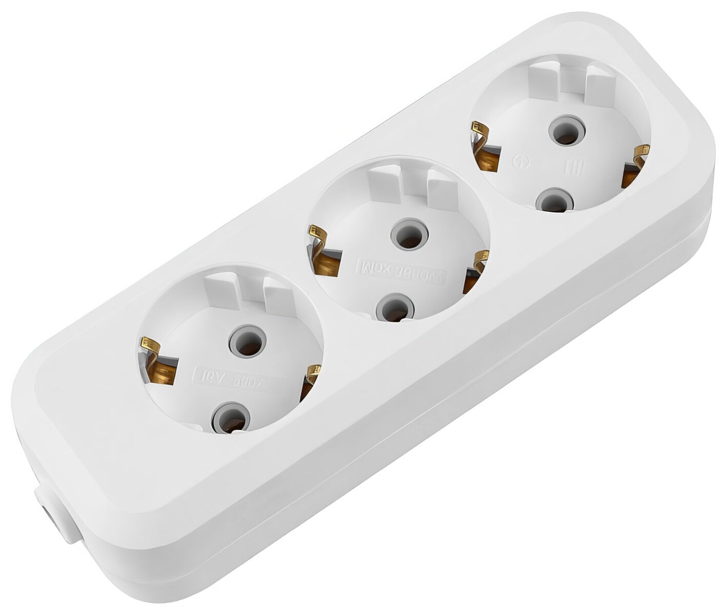 Розеточная колодка TDM ELECTRIC 3 гнезда 2П+3 16А 250В белая серии Народная SQ1806-0417